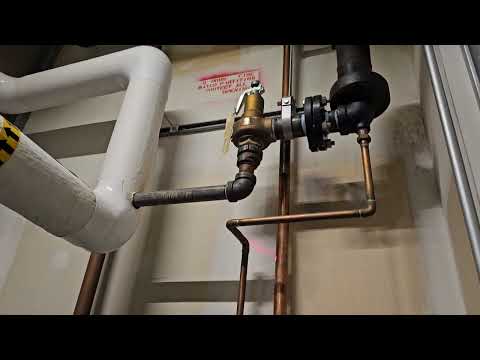 Using laser beam to find steam leak