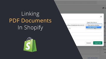 Link PDF files to pages in Shopify | How to add links to PDF files in your Shopify Store