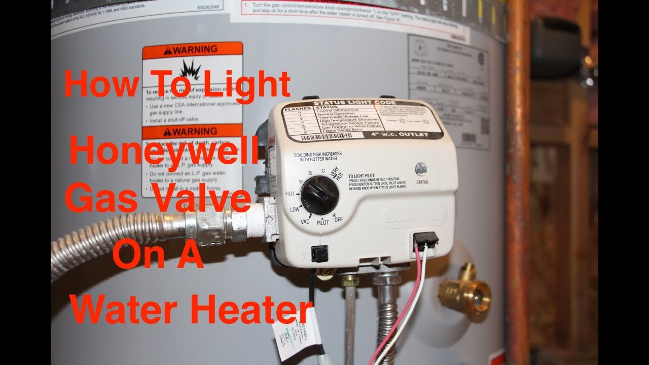 How To Light AO Smith Water Heater With Honeywell Gas Valve YouTube