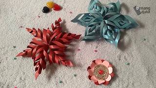 Tutorial Membuat Bunga Backdrop - Snowflake 3D Versi 2 II DIY Tutorial screenshot 4