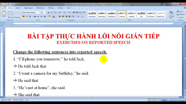 Bài tập reported speech question co dap an năm 2024