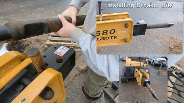 How to Change a bit on a hydraulic concrete breaker attachment