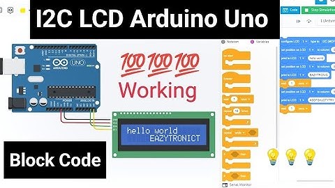 tinkercad lcd i2c | lcd tinkercad arduino | lcd tinkercad code | tinkercad lcd hello world | Block