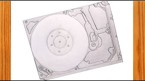 How to Draw a Hard Disk Drive / Hard Disk Drive Drawing Easy