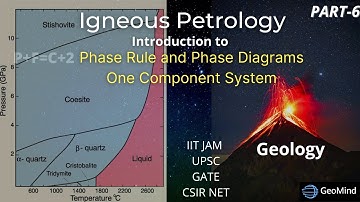 Phase Rule and Phase Diagrams | One Component System | Igneous Petrology | Geology | GATE | NET, JAM