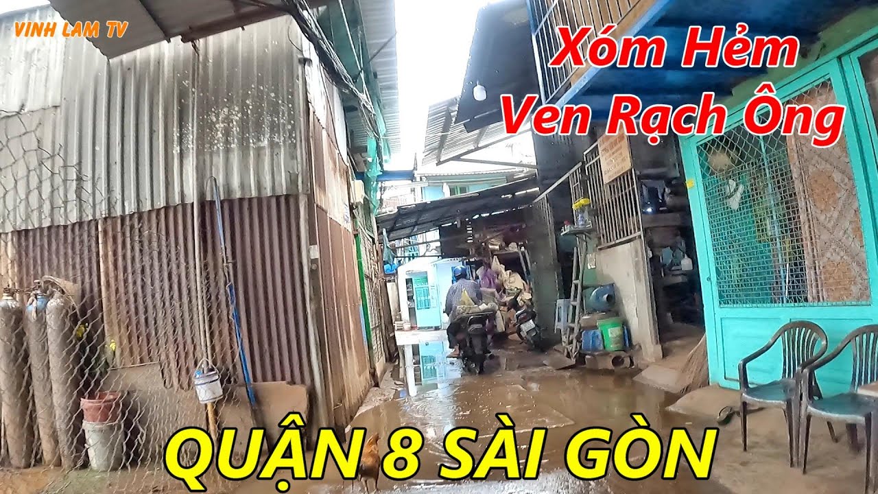 MƯA Buồn Xóm hẻm Ven Chợ và Cầu Rạch Ông Quận 8 Sài Gòn