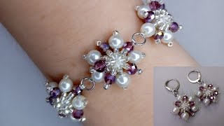 Bracelet and Earrings Making | Beaded Jewellery Making @Jewelry.Crystals #bracelet #earrings