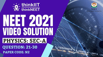 🔥 NEET-2021 Exam: Paper Code - N2: Video Solution: Physics: Section A: Question Number: 21-30  🔥