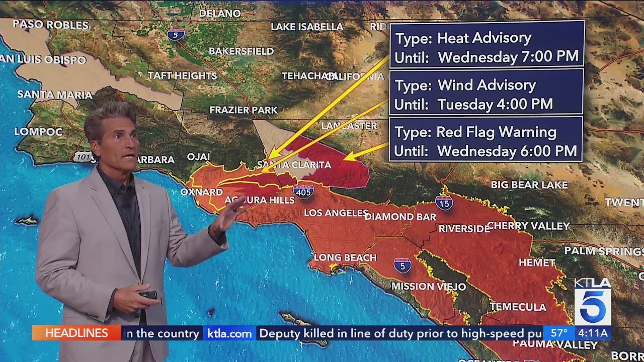Southern California under triple weather threat: heat, wind, and fire ...
