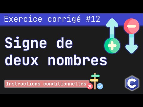 Corrected exercise 12: Program that returns whether two numbers have the same sign or not | C lan...
