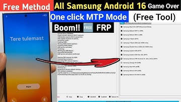 New Method!! All Samsung Frp Unlock Android 16, Google Account Bypass!! Free Tool 