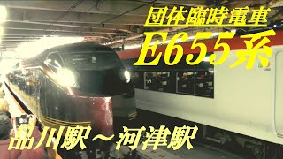 団体臨時電車　E655系　品川駅～河津駅