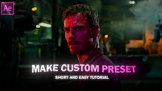 How to make Custom preset in After Effects'