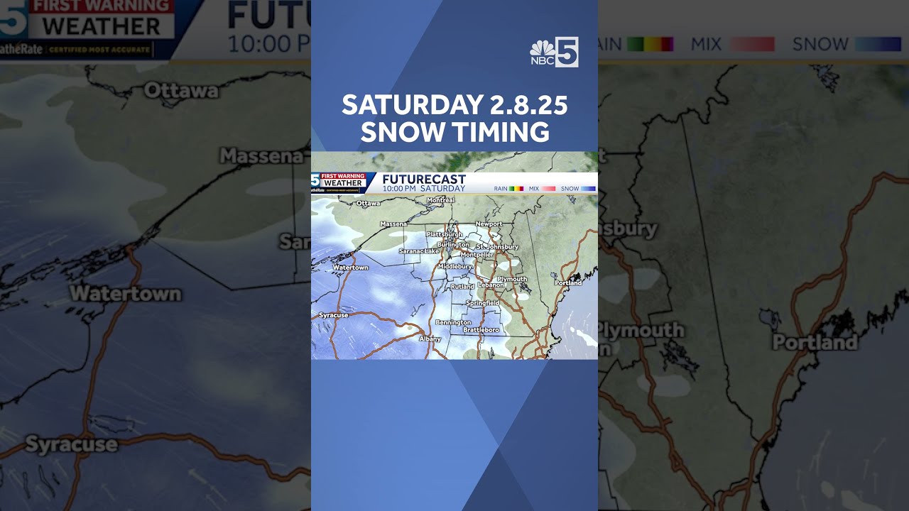 Hourly Timing Vermont New York To See Plowable Snow Saturday Night Feb 8 2025