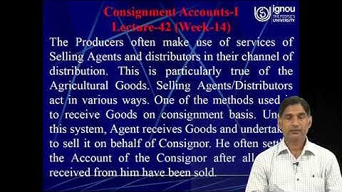 IGNOU Live Session on "Consignment Accounts-I" for B.Com (CBCS) BCOC-131 Students