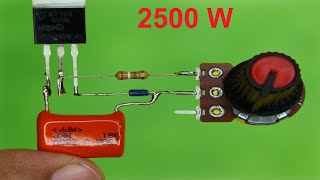 Very Easy Motor and Ac Light Dimmer Circuit ✔✔ - With Only 5 Parts