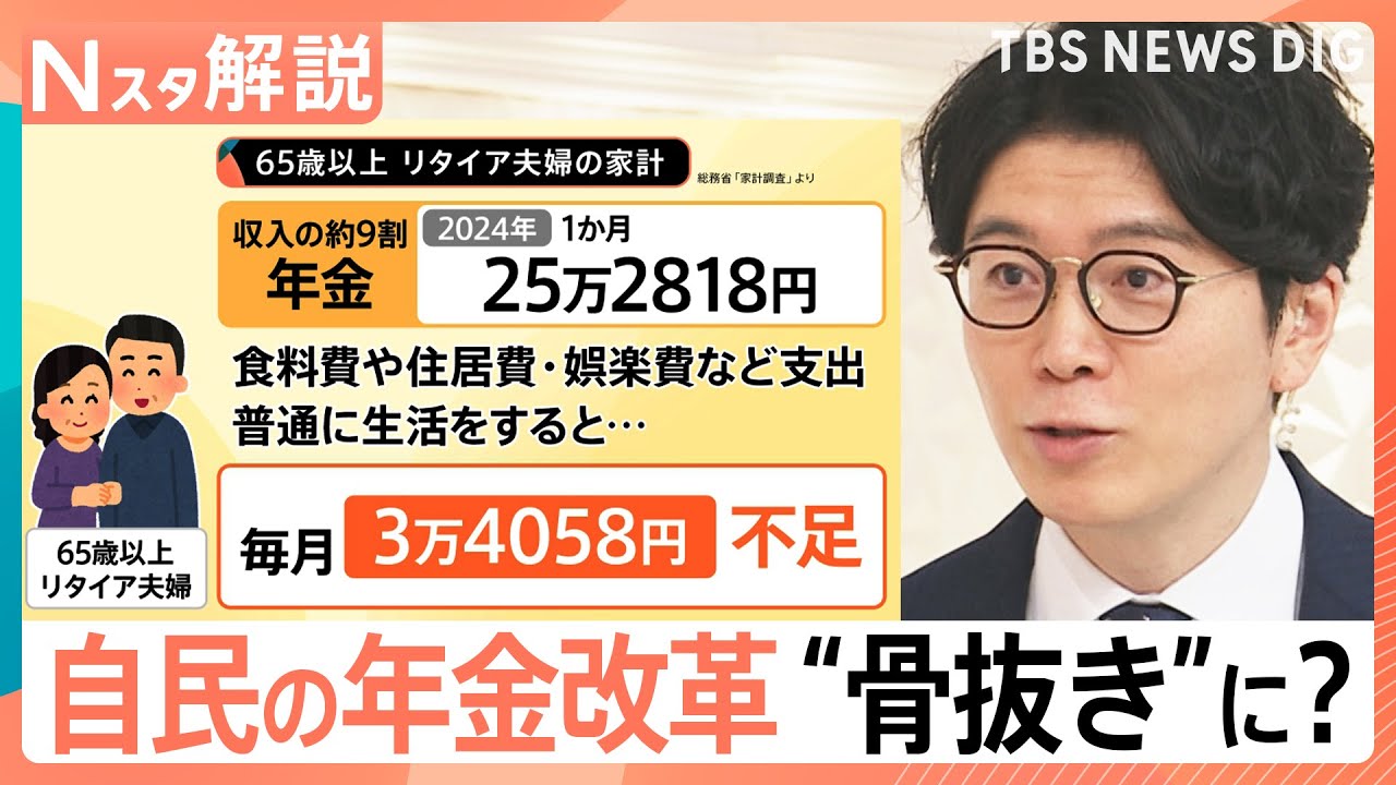 “年金改革法案”国会提出へ 骨抜き批判も本当に安心？ 氷河期世代の大量退職で何が？【Nスタ解説】｜TBS NEWS DIG
