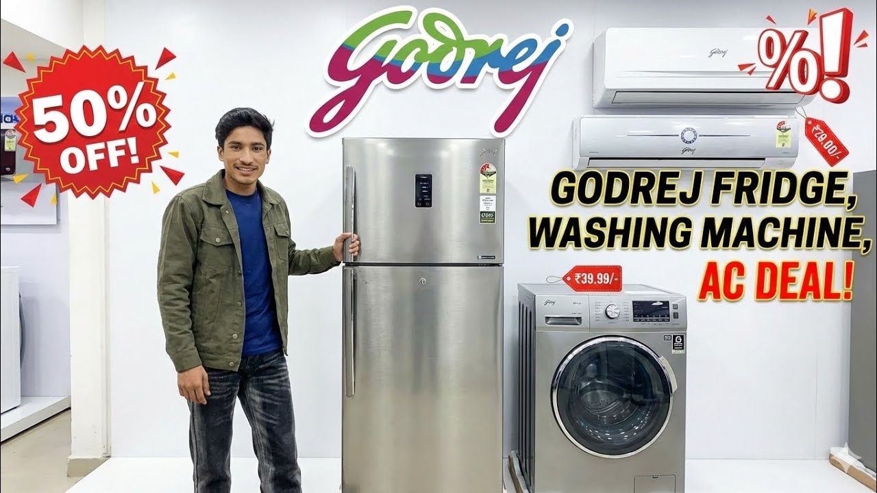 Upto 50% off Godrej fridge washing machine AC indian electronic per 