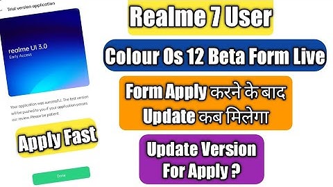 Realme 7 Realme Ui 3.0 Early Access Live Apply Fast