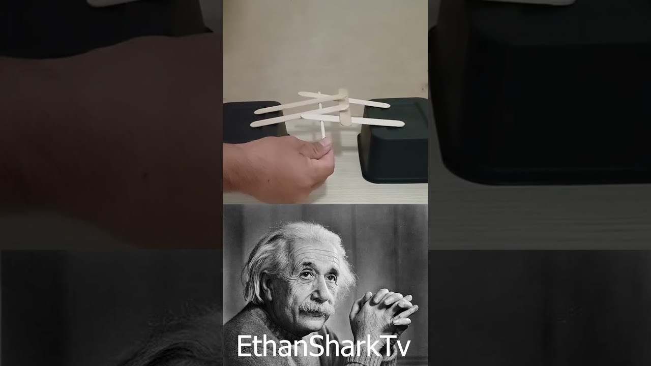 "Amazing physics trick with sticks 🔬💡 Simple but mind-blowing experiment!''  