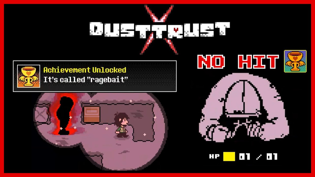Dusttrust X ACT 1 - Dustswap route & ending (Ragebait achievement + No hit)
