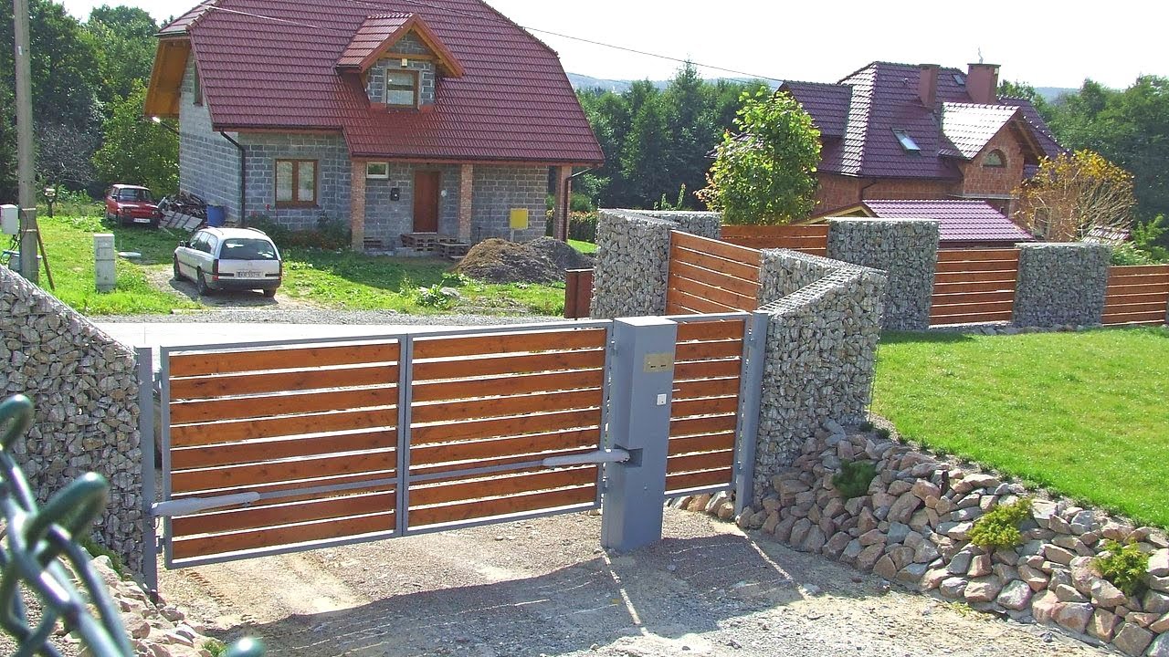 Fences Made Of Combined Materials! A Beautiful Combination Of Wood, Stone,  Brick, Metal! - Youtube