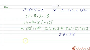 If vectorsvecalpha,vecbeta, vecgamma are such that vecalpha+vecbeta+vec gamma=vec0 and|veca|=2, ...