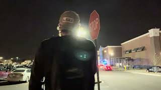 Night time preaching at Walmart in Baton Rouge Great encounters praise the King