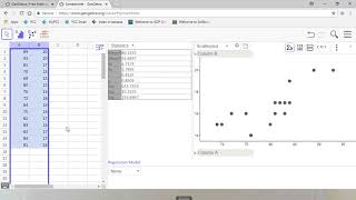 Linear Regression Correlation in Geogebra