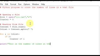 Python program to count the number of lines in a text file