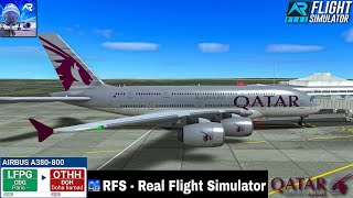 RFS-Real Flight Simulator✈️ - パリ 🇨🇵 発ドーハ 🇶🇦 行き - フルフライト-A380-800-カタール航空-FHD-リアルルート screenshot 4