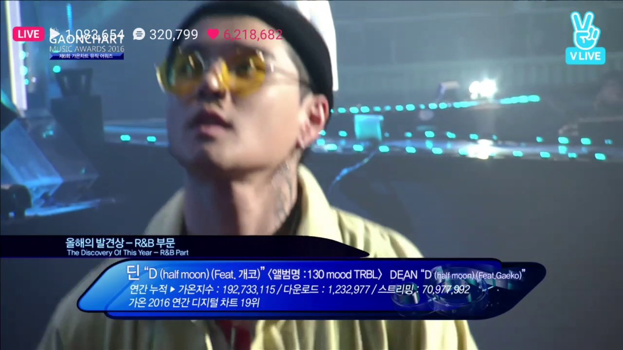 170222 딘 가온차트 DEAN GAON CHART AWARD R&B Discovery Speech
