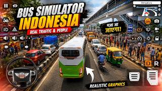 BUSSID Real Traffic & Real People Mod 😱 | Most Realistic Bus Simulator Indonesia Gameplay