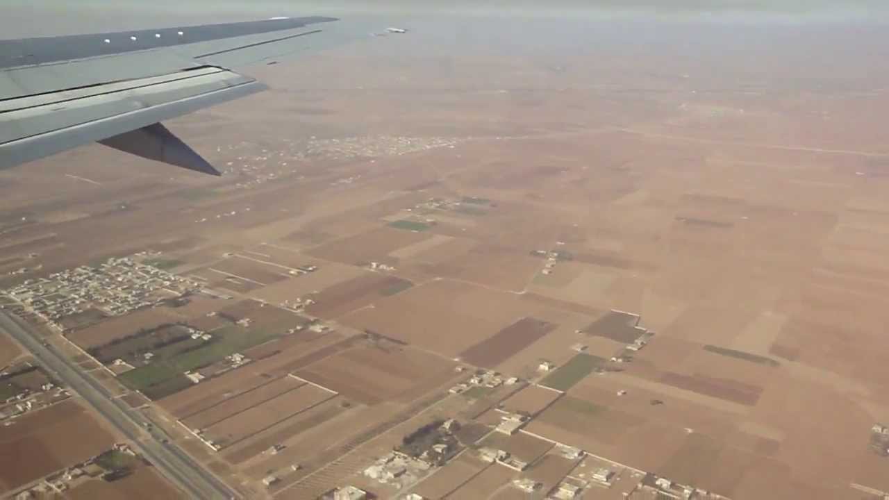 الهبوط في مطار حلب Germania Boeing 737﻿ Landing at Aleppo Airport