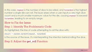 Troubleshooting Your Python Dice Roller: Fixing the ValueError When Rolling Multiple Dice