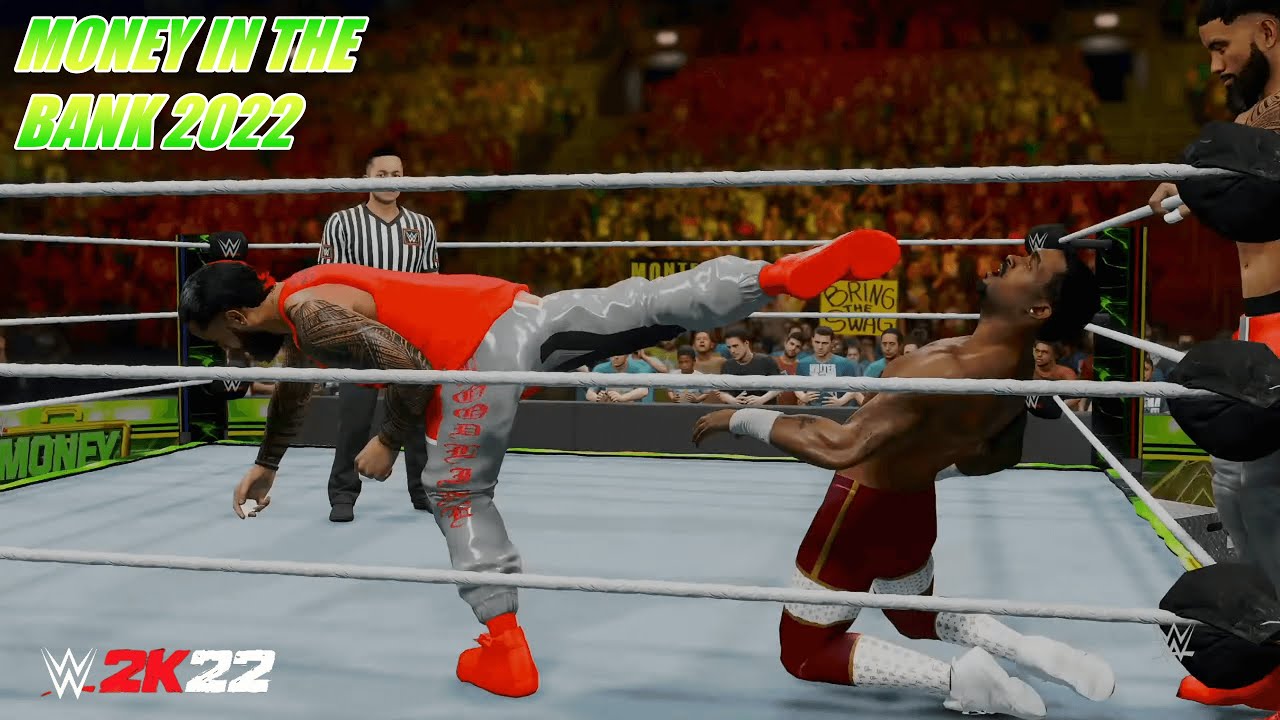 WWE 2K22 The Usos vs. The Street Profits MONEY IN THE BANK 2022（JUL