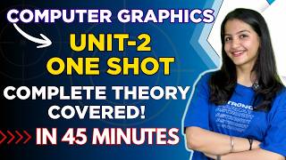 Computer Graphics Unit-2 One Shot 🔥| Complete Theory in 45 Minutes| In Hindi