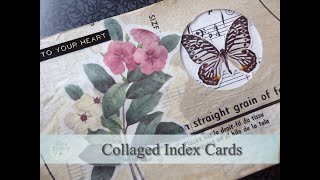 Index Card Ideas How to collage Index Cards for Junk Journals Quick & Easy