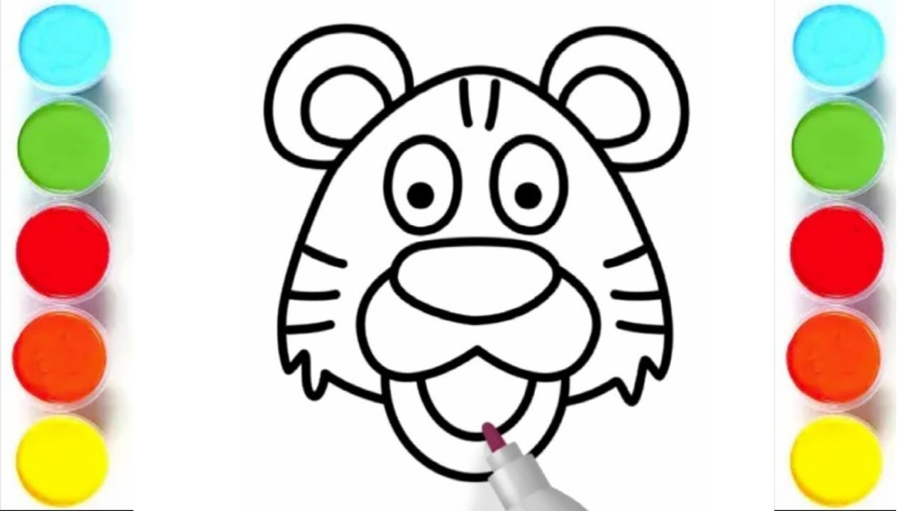 How to draw a tiger 🐅, tiger drawing easy step by step, national animal ...