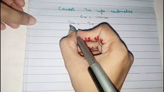 convert 7m into centimetre|metre to centimetre conversion