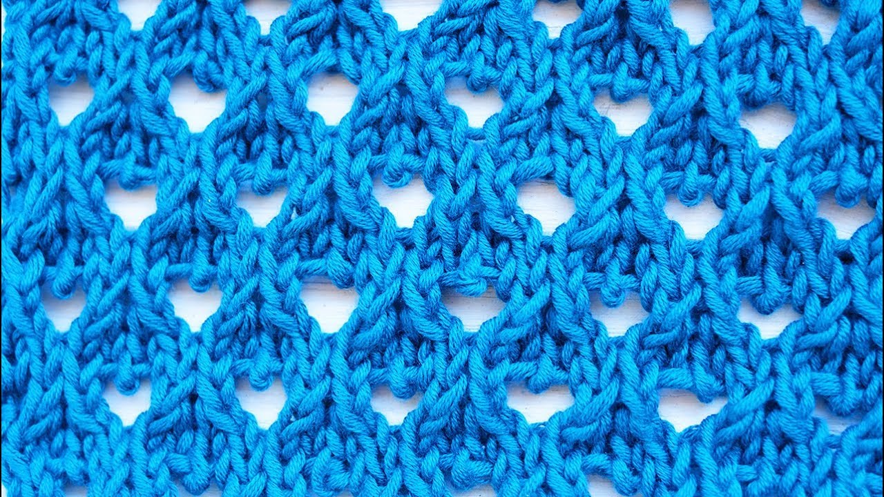 Punto Encaje de Pavo Real en dos agujas - Soy Woolly