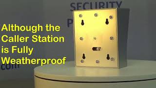 UltraCOM2 Wireless Intercom with Keypad, Silver Caller Station & Hood with Portable Handset