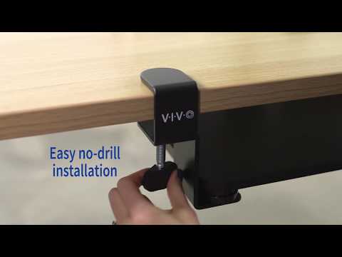 Mount Kb05f Under Desk Clamp On Keyboard Tray By Vivo Youtube