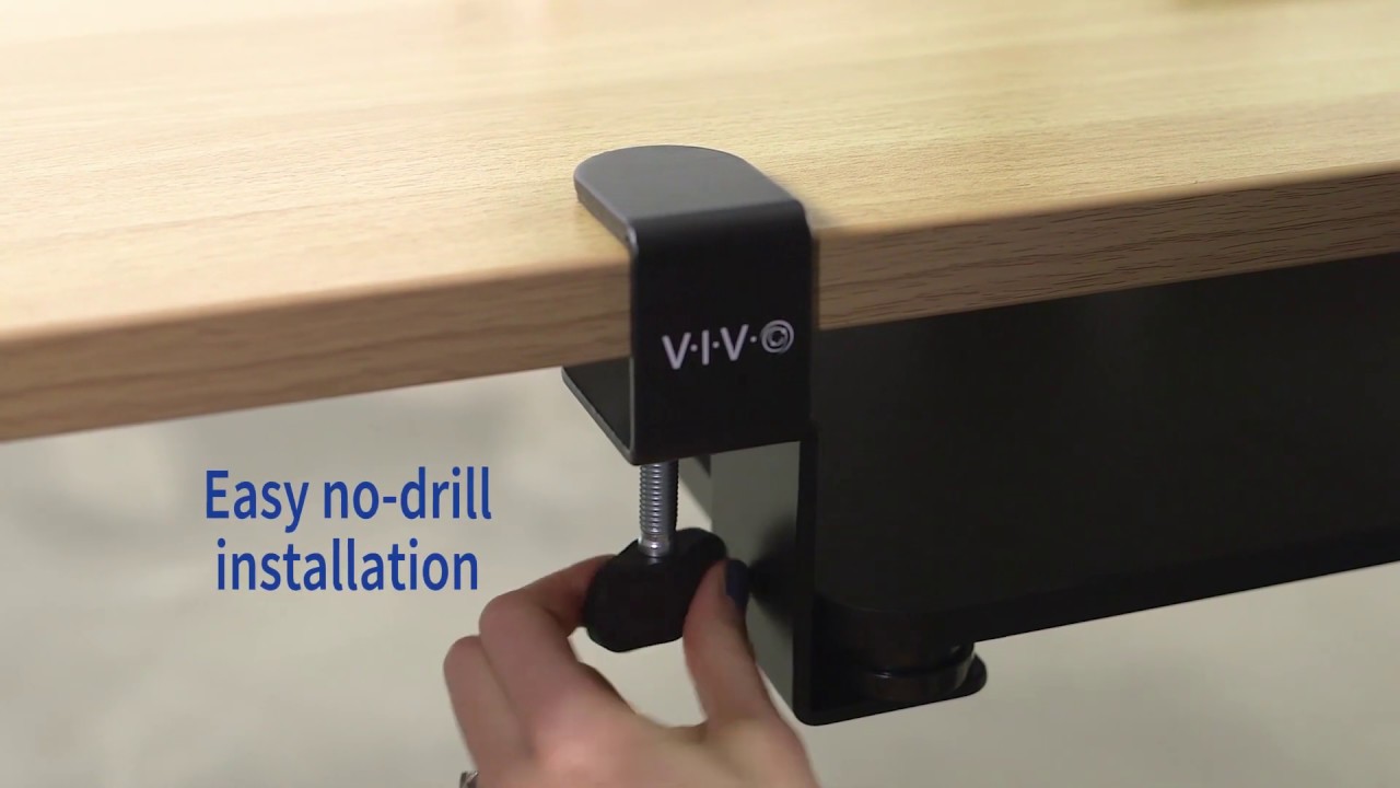 Mount Kb05f Under Desk Clamp On Keyboard Tray By Vivo Youtube