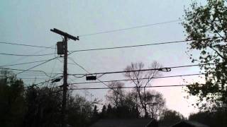 Purple Whoomp lightning during Maine Thunder storm