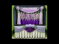 Lavender/Purple/White Combination TableSkirt & Backdrop Decor Ideas #diy #tutorial #ideas