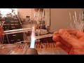 scientific glassblowing training -  pulling a point -10mm borosilicate tubing