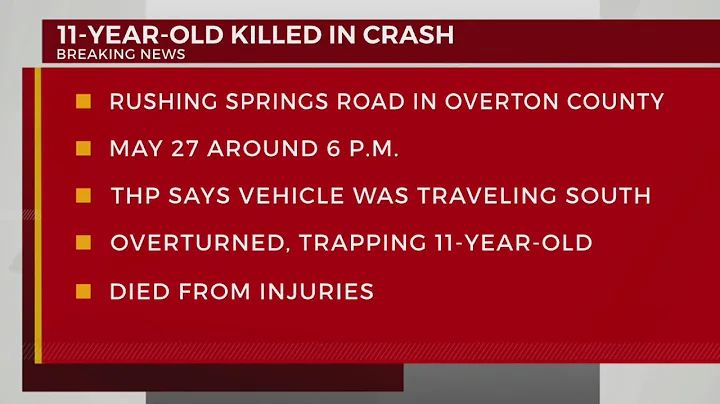 11-year-old killed in Overton County crash