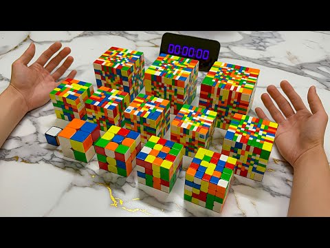 Speed Solving Rubik’s Cubes Of All Sizes in Record Time
