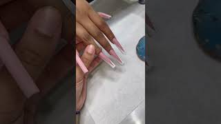 Watch me work 👷🏽‍♀️#frenchtips #nailart #acrylicnails